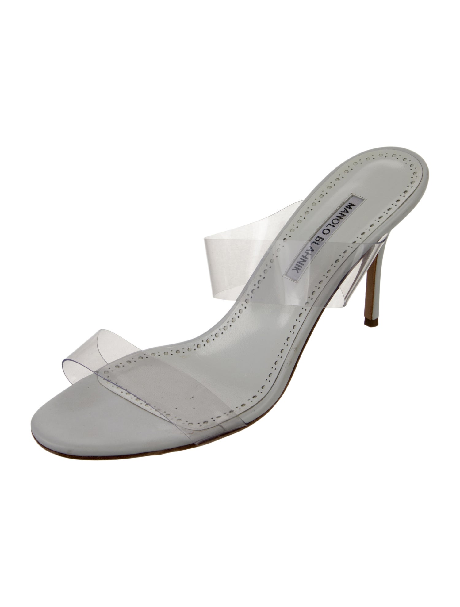 Manolo Blahnik Leather Slides